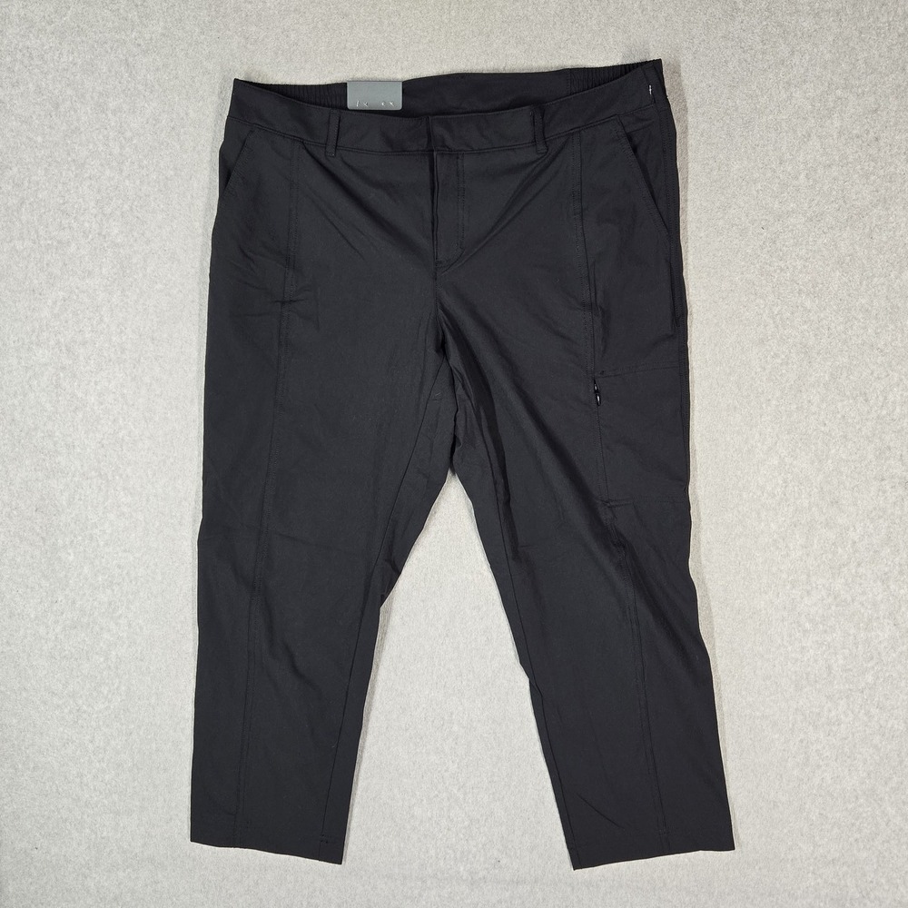 Kirkland Signature Women Activewear Pants 14 Black Elastane Nylon Travel NWT